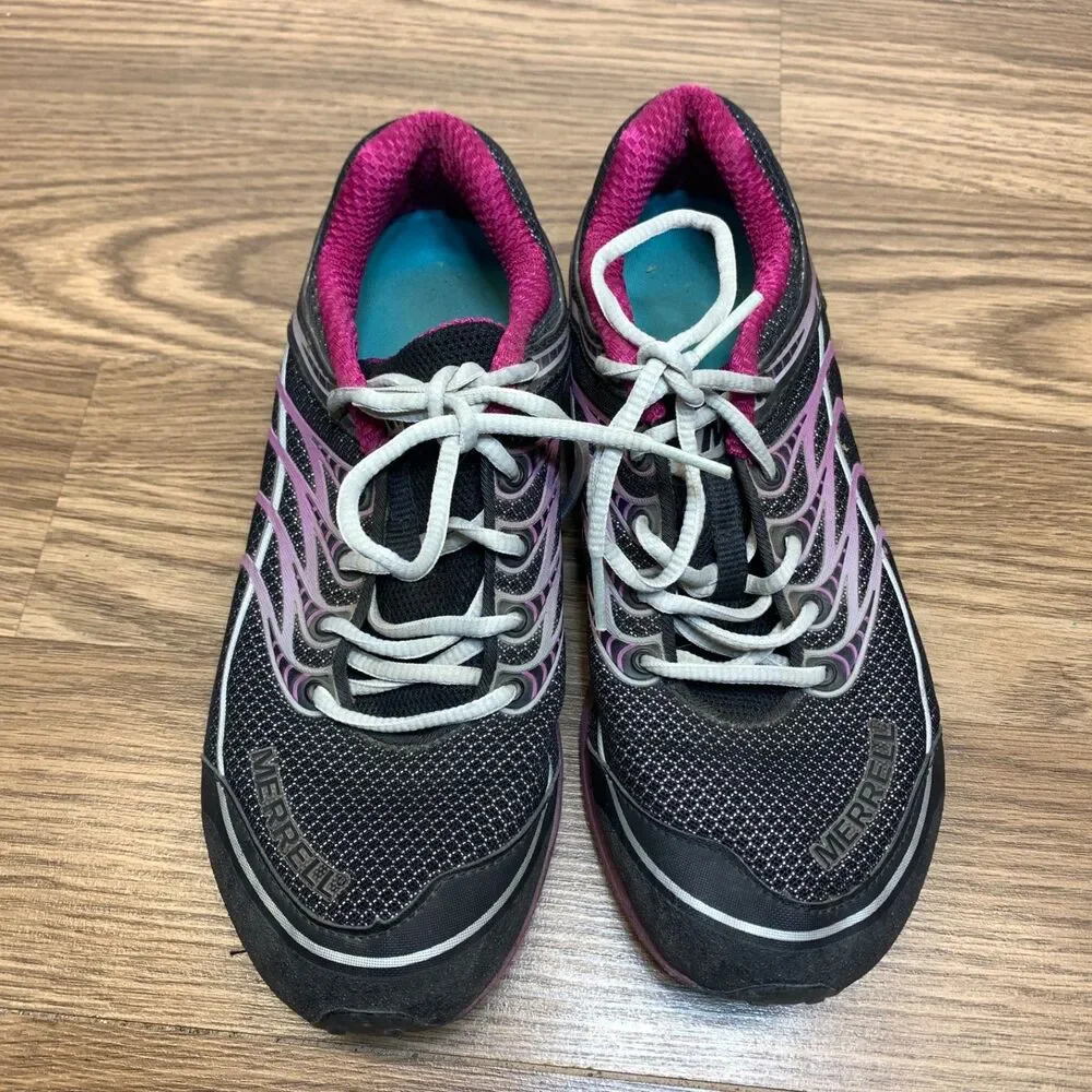 MERRELL MIX MASTER GLIDE TRAIL‎ RUNNING WOMEN Shoes Black Purple J56350 Size 6.5